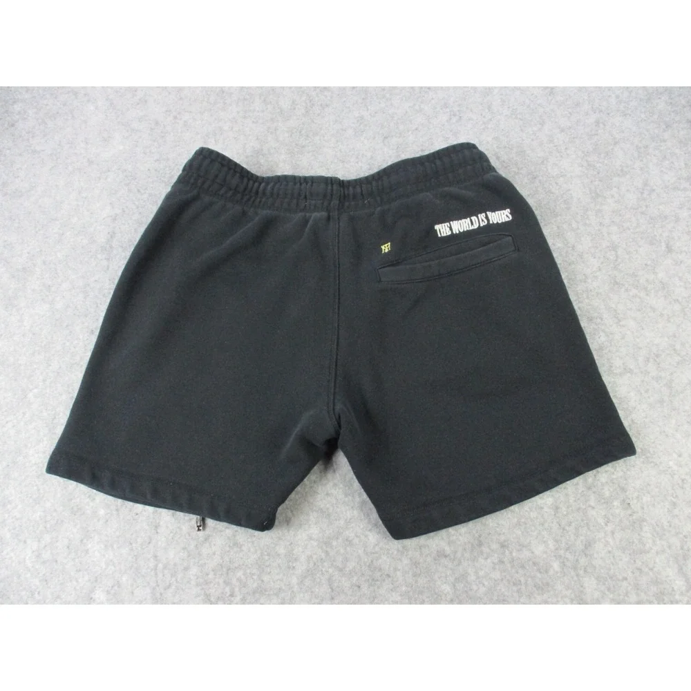 Scarface Shorts Mens Medium Black White Shoe Palace Terry Cloth Drawstring 6